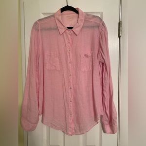 Lilly Pulitzer Seaview Linen Button Down